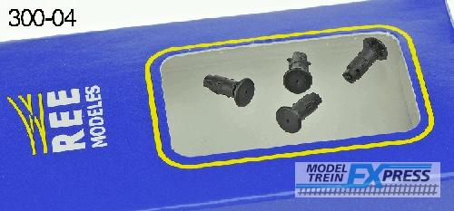 REE models XB-300-04 Set of 4 BUFFERS with functional spring - OCEM Wagon