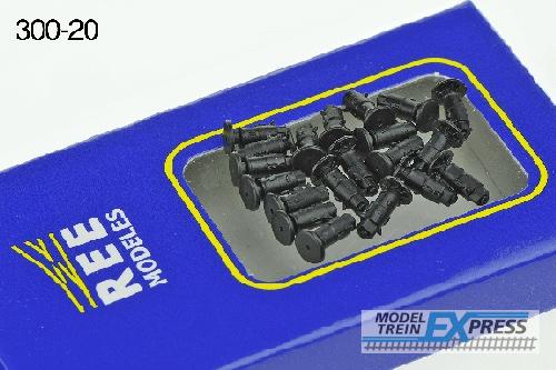 REE models XB-300-20 Set of 20 BUFFERS with functional spring - OCEM Wagon