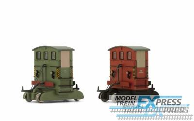 Rivarossi 2218 Set of 2 Breuer shunting diesel locos, set contains a green and a red engine NSB