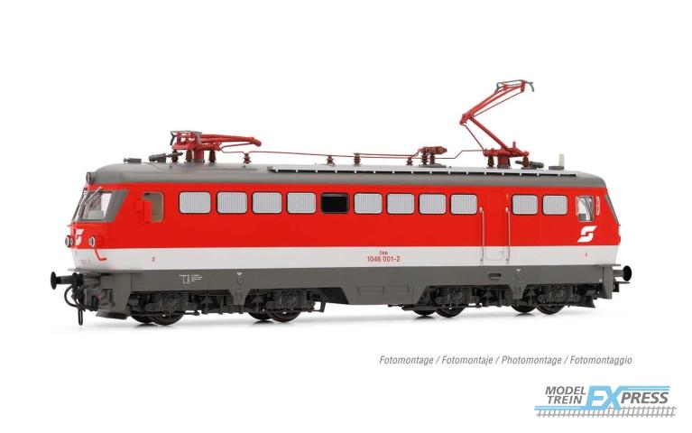 Rivarossi 2856S ÖBB electric locomotive class 1046 rebuilt version with single arm pantogr period IV-V DCC sound