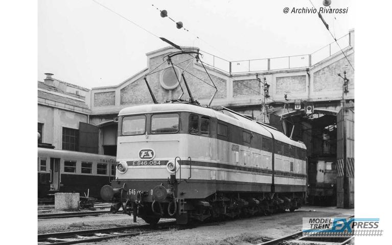 Rivarossi 2867S FS, electric locomotive E.646 2nd series  green/grey aluminium stripes, ep. IIIb, with DCC Sound decoder