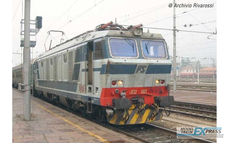 Rivarossi 2876 FS electric locomotive E 632 blue grey inclined FS logo pantographs 52 ep V