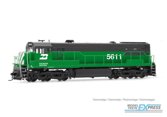 Rivarossi 2887S Burlington Northern, U 25c Phase II, running number #1, with DCC sound decoder