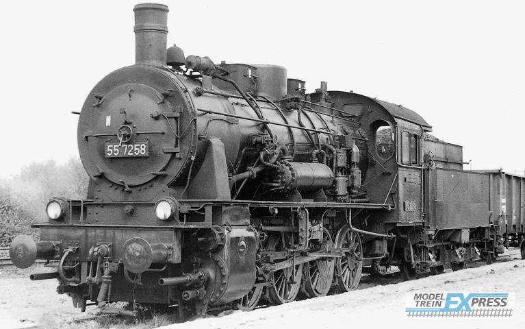 Rivarossi 2893 DR, steam locomotive 55 7254, black/red livery, ep. III