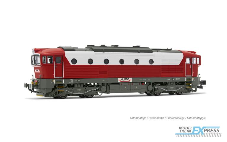 Rivarossi 2929S HUPAC, 4-axle diesel locomotive class D753.7, red/light grey livery, ep. V-VI, with DCC sound decoder
