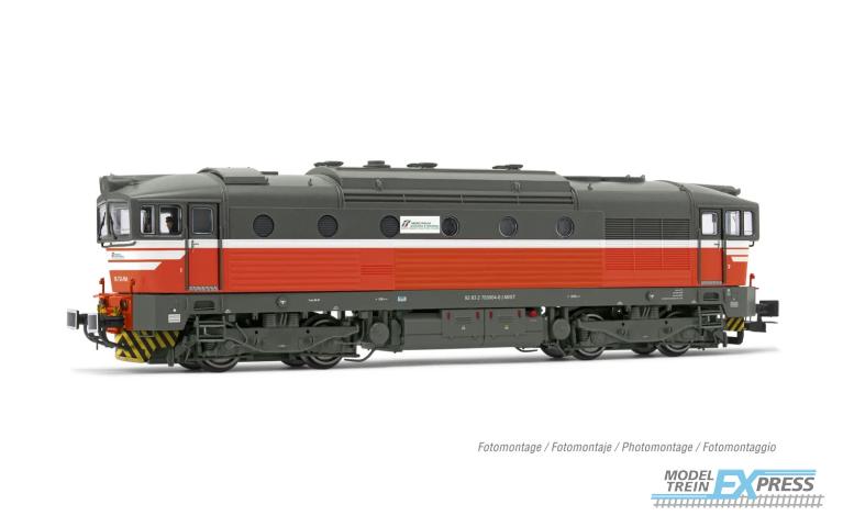 Rivarossi 2930 Mercitalia S&T diesel locomotive D753 red grey livery with white stripes ep VI