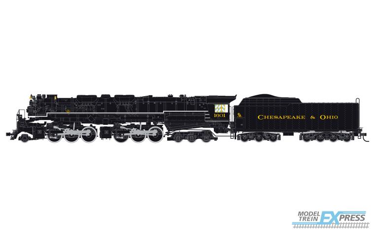 Rivarossi 2950S Cheseapeake & Ohio, articulated steam locomotive 2-6-6-6 "Allegheny", #1601, with DCC sound decoder