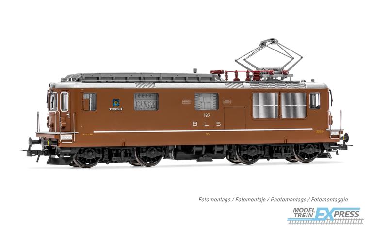 Rivarossi 2958S BLS, Re 4/4 167 "Ausserberg" short with driver figurine, BLS anniversary, ep. IV-V, with DCC Sound decoder