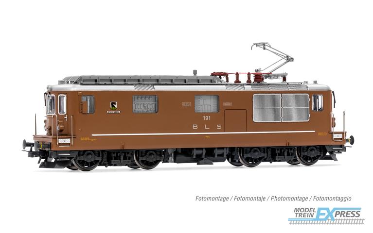 Rivarossi 2960 BLS, Re 4/4 191 "Reichenbach" long with single-arm pantograph and driver figurine, ep. IV-V, with disc wheels