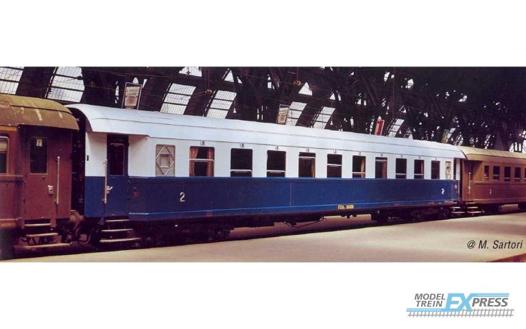 Rivarossi 4324 FS, 4-units pack "Treno Azzurro", 2 coaches Az13010 Type 1946 1st class + 2 coaches Bz33010 Type 1946 2nd class, one with "ristoro" compartment, ep. IIIb