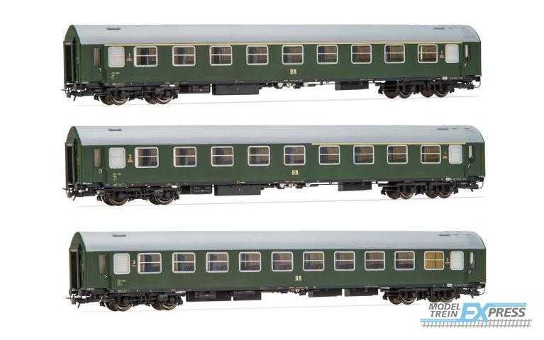 Rivarossi 4327 DR 3-unit set coaches contains 1 x 1st class 1 x 1st 2nd class and a sleeperette coach ep III