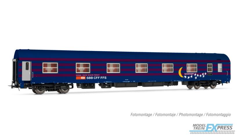 Rivarossi 4335 SBB sleeping coach MU 68 Mond und Sterne livery blue/violet