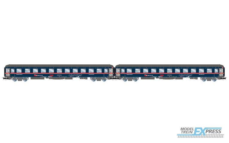 Rivarossi 4378 NightJet, 2-unit pack couchette coaches Bvcmz 248.5, blue livery, ep. VI
