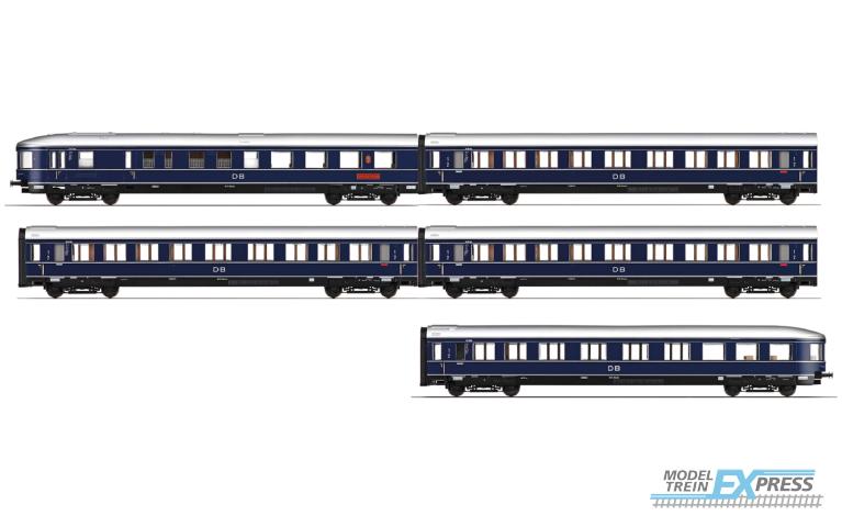 Rivarossi 4389 DB, 5-unit pack passanger train "Blauer Enzian", blue livery, ep. III