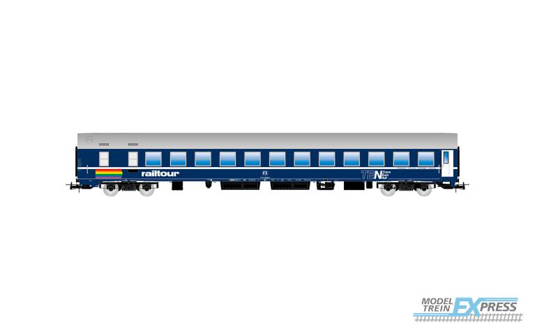 Rivarossi 4399 FS, sleeping coach MU '73 in TEN livery, aluminium roof, rounded FS logo + "Railtour" logo, ep. IV