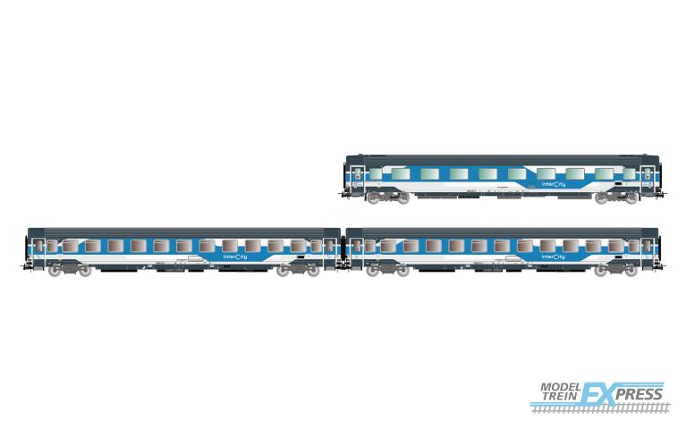 Rivarossi 4407 FS, 3-unit pack, 1 x Gran Confort + 2 x Z1 coaches rebuilt, new Intercity livery, ep. VI