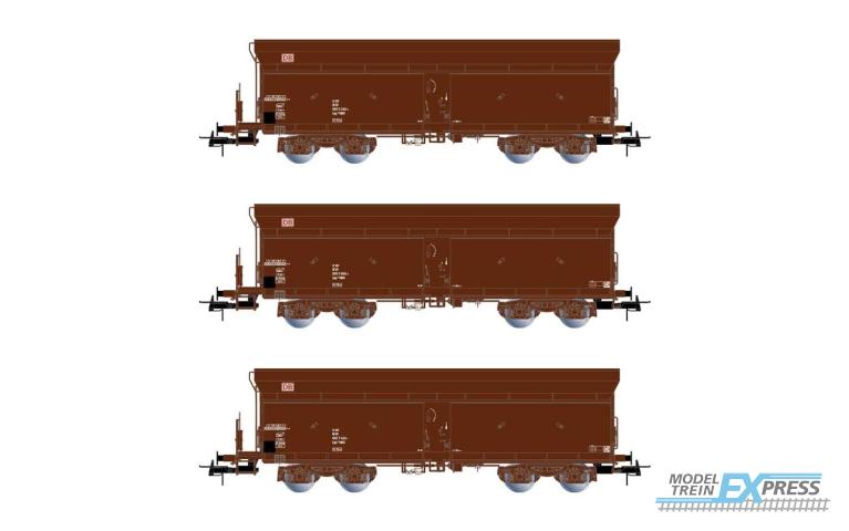 Rivarossi 6520 DB AG 3-unit pack 4-axle hopper wagons Fals 164 brown livery period V