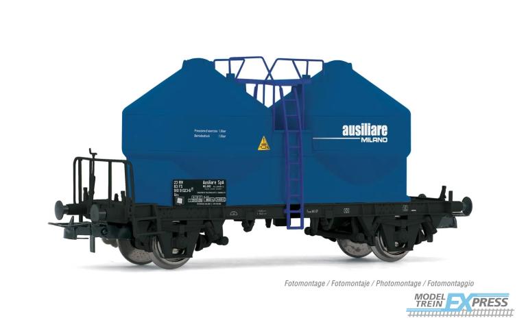 Rivarossi 6573 FS 2-axle silo wagon 2 domes Ausiliare blue livery