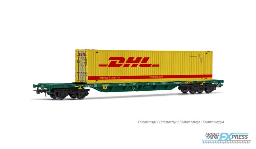 Rivarossi 6575 CEMAT, 4-axle container wagon Sgnss with 45' container DHL