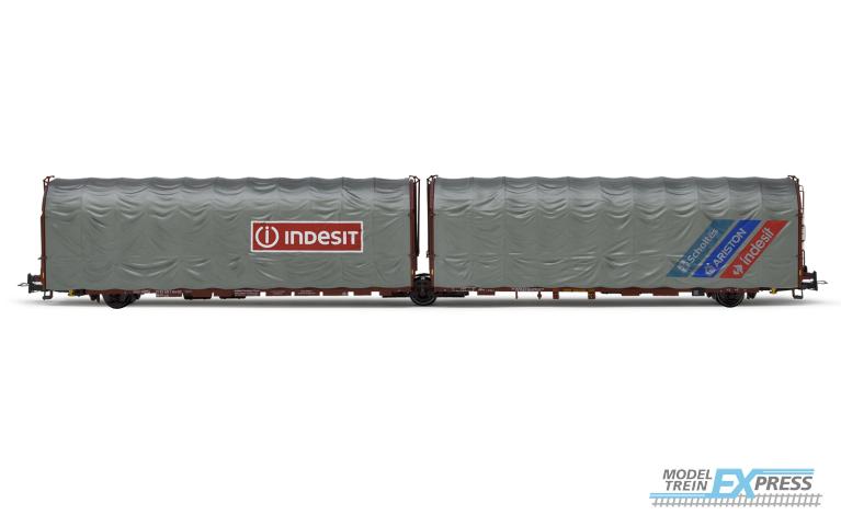 Rivarossi 6602 FS 3-axle articulated tarpaulin wagon type Lails 23 83 420 7 814-0 Indesit Ariston Scholtès ep