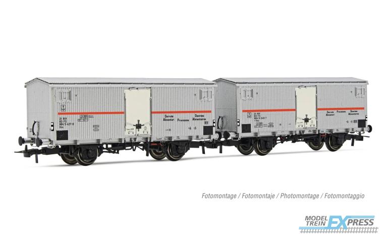 Rivarossi 6604 FS 2-unit pack refrigerated wagons Ifms 2-axles without bra