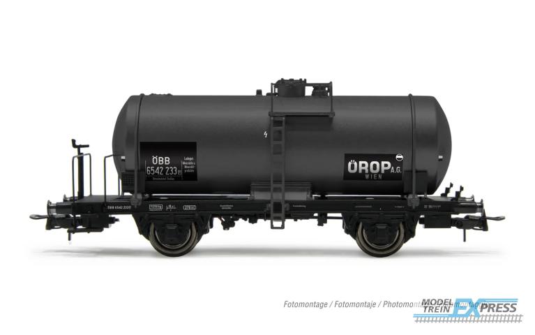 Rivarossi 6609 ÖBB 2-axle tank wagon ex FS dark grey livery ÖROP ep