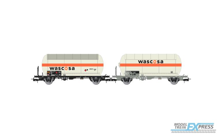 Rivarossi 6622 SBB, 2-unit set of 2-axle gas tank wagons "WASCOSA", ep. V