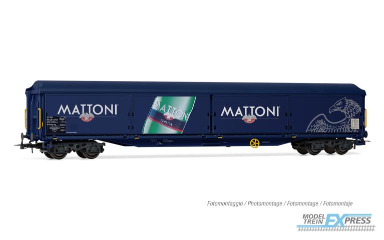 Rivarossi 6651 CH-AHD, 4-axle sliding-walls wagon type Habils-vy, "MATTONI", 31 85 275 0 502-4, ep. VI