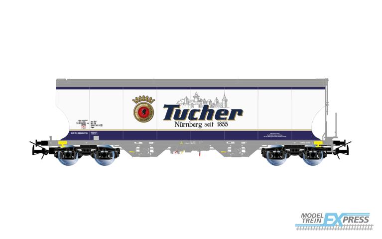 Rivarossi 6676 4-axle round-sided cereal hopper wagon, light blue livery "Tucher", ep. V-VI