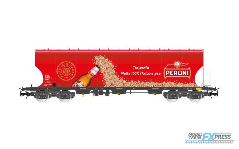 Rivarossi 6679 4-axle cereal hopper wagon "Trasporto Malto 100% Italiano per PERONI", ep. VI