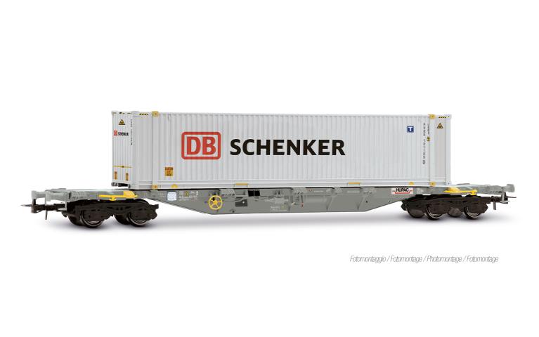 Rivarossi 6703 4-axle containerwagon Sgnss, grey livery, loaded with 45' container "DB Schenker", ep. VI