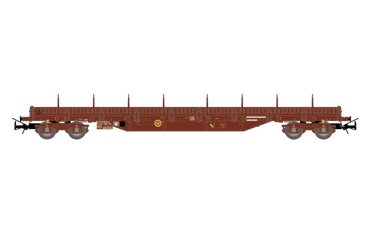 Rivarossi 6713 CH-SBB, 4-axle stake wagon, Res, brown with grey bearing covers, ep. VI
