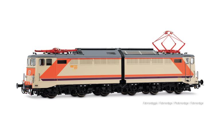Rivarossi 9012 FS, electric loco E.646 "navetta", MDVC livery, grey roof, orange rectangle, ep. IV