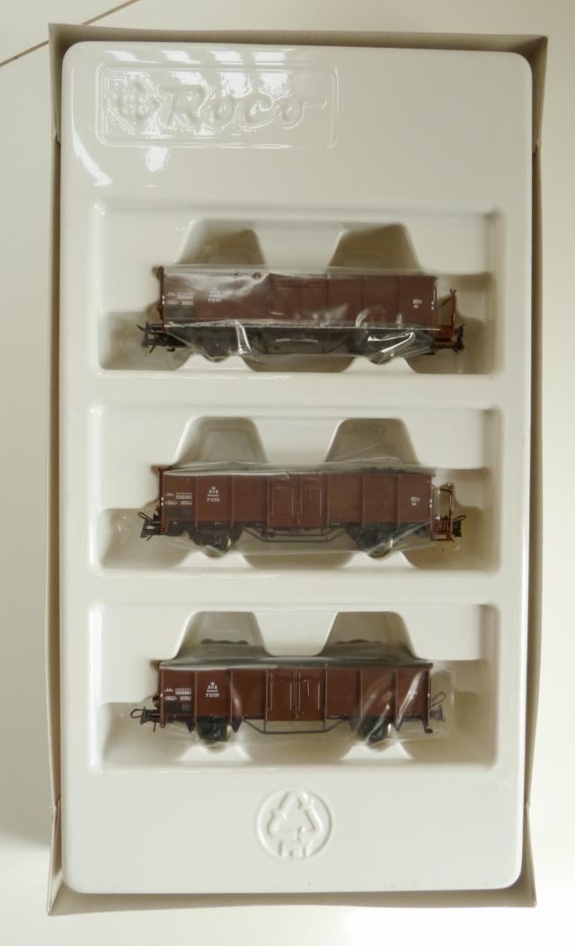 Roco gebruikt materiaal 44097 Set van drie goederenwagens van de DSB z.g.a.n in doos