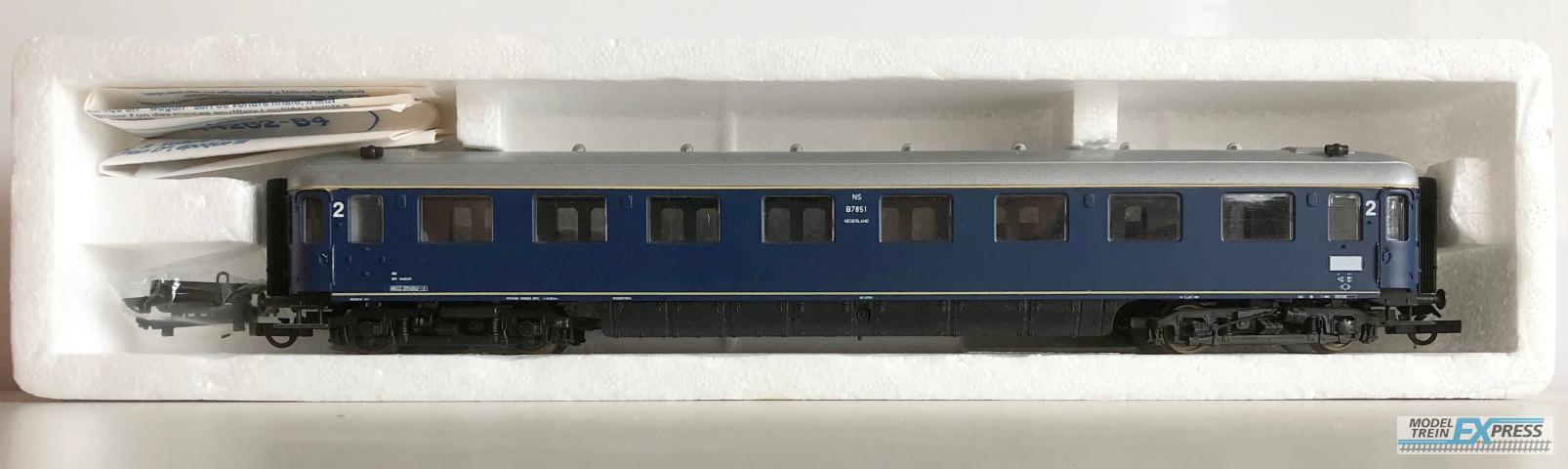 Roco gebruikt materiaal 44282 Roco Plan D 2e klas B7851, blauw zonder NS logo,  in doos