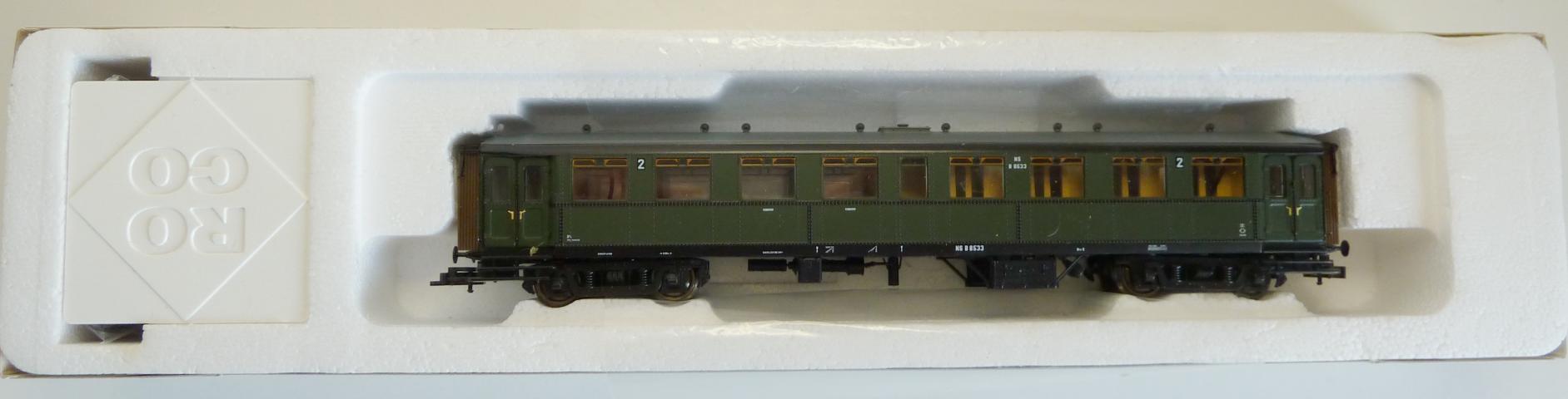 Roco gebruikt materiaal 44983 NS Blokkendoosrijtuig B 8533 (ex wisselstroommodel), in goede staat, in doos