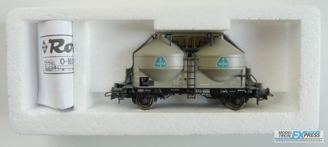 Roco gebruikt materiaal 46091 DB III Kds 54 stofsilowagens "Quarzwerke" z.g.a.n in doos