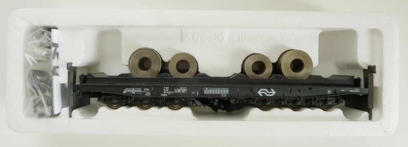 Roco gebruikt materiaal 46554 NS Zwaarlastwagen met staalrollen, in goede staat, in doos