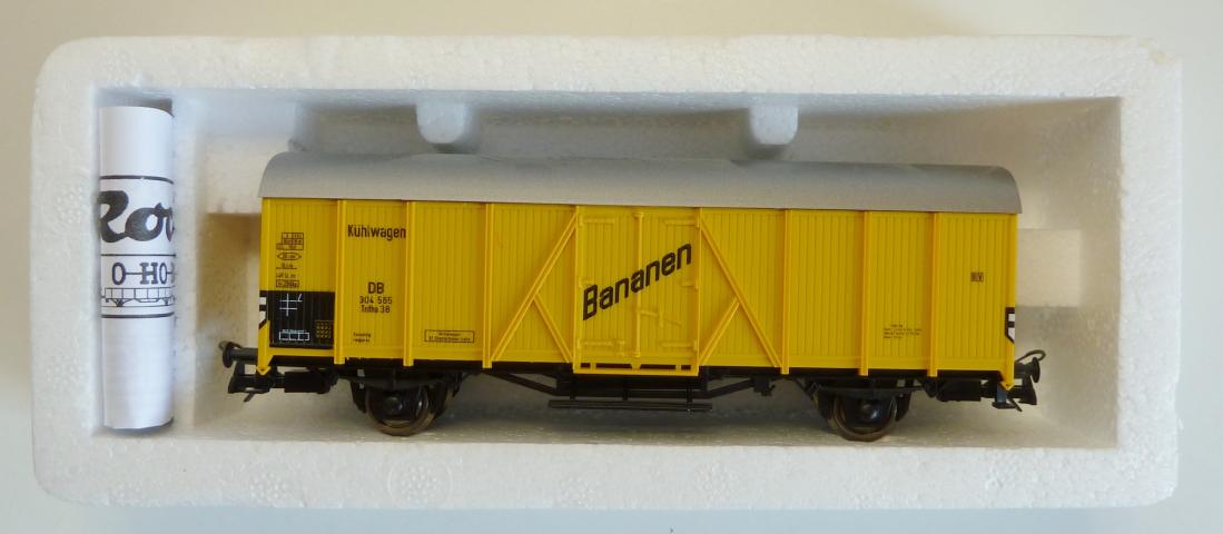 Roco gebruikt materiaal 47040 DB goederenwagon "Bananen", in goede staat, in doos