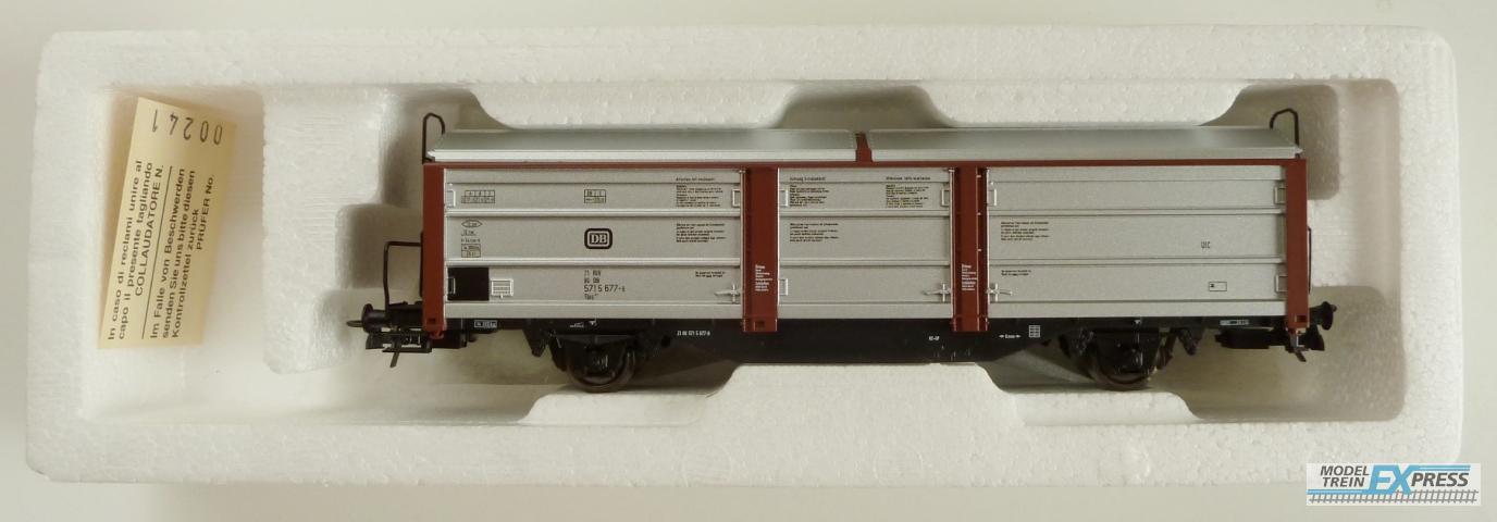 Roco gebruikt materiaal 47418 Schiebewandwagen mit Bremserbühne Bauart Tbis 871 der DB, Epoche IV z.g.a.n in doos.