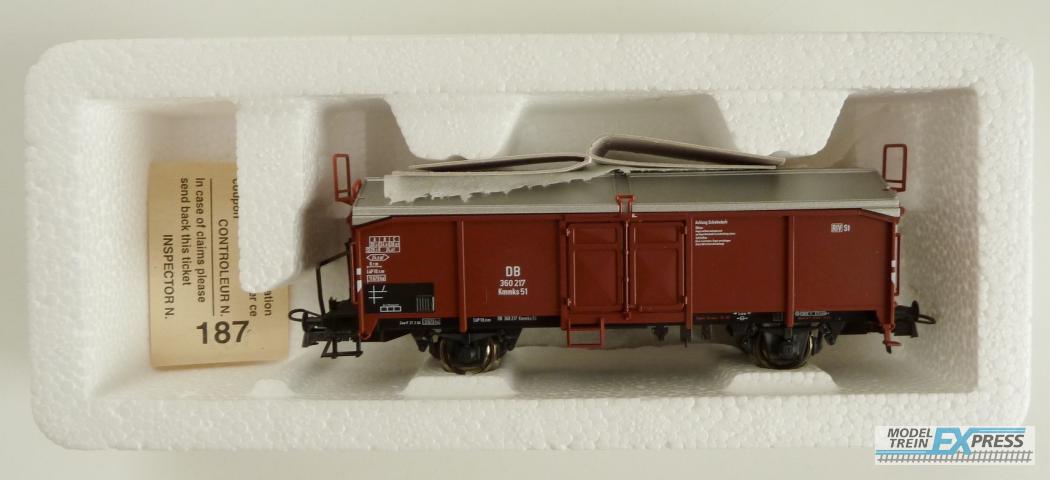 Roco gebruikt materiaal 47700 Schiebedachwagen Kmmks 51 DB. z.g.a.n in doos