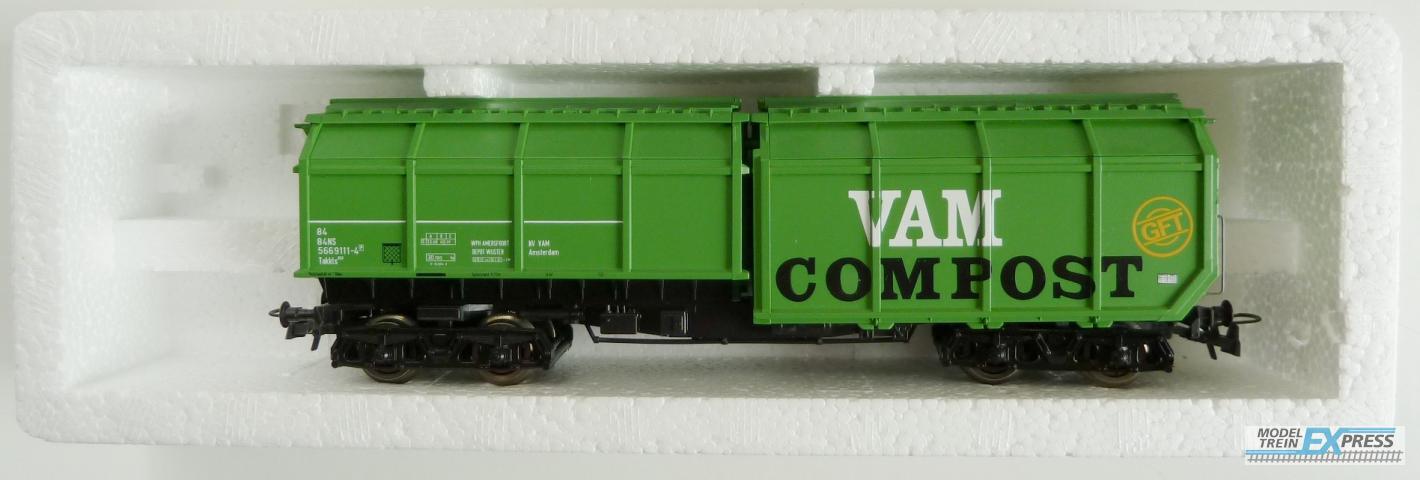 Roco gebruikt materiaal 66028.1 VAM wagen los groen GFT z.g.a.n in doos