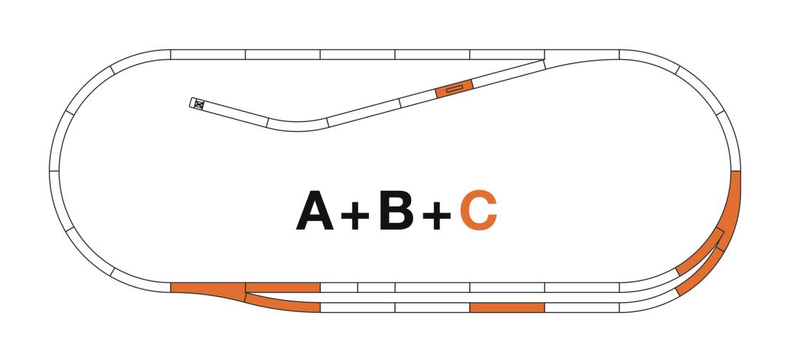 Roco 42021 Gleisset C ROCO-LINE mit Bettung polarisiert
