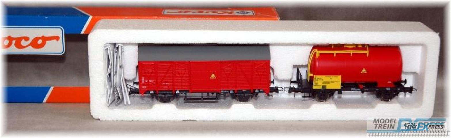 Roco 44164 Ketelwagen + goederenwagen SBB (SET rood)