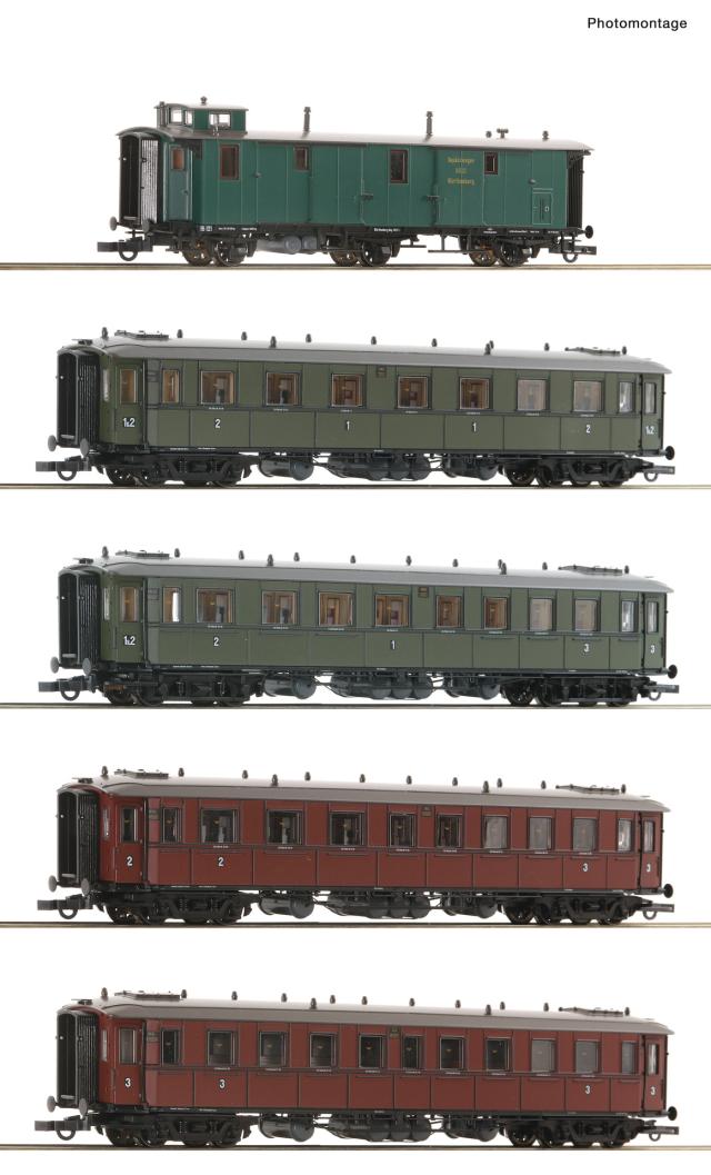 Roco 6200076 5er Set Schnellzug Wuertt.