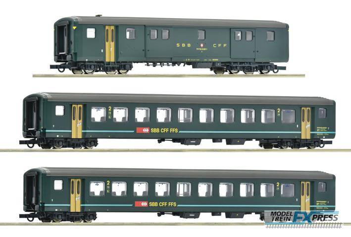 Roco 6200090 3er Set EW II SBB gruen #1