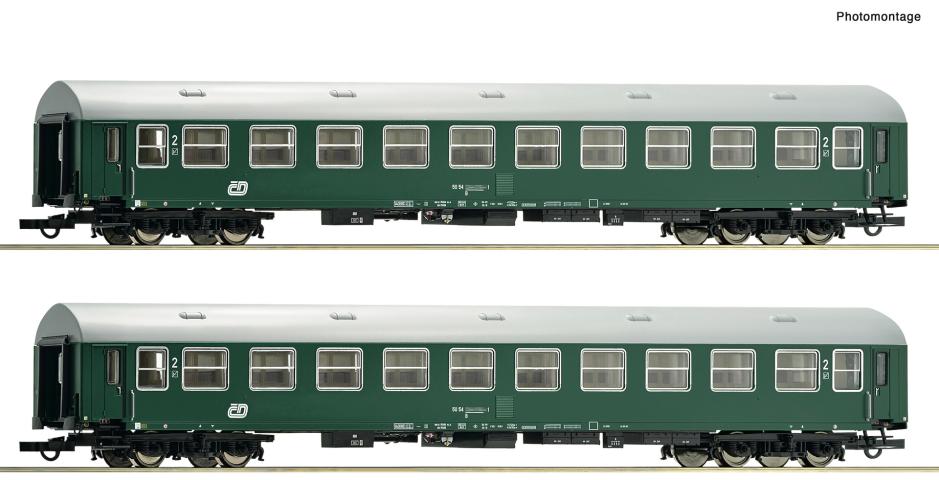Roco 6200222 2er Set Personenwagen 2. Kl. Y/B 70 CD