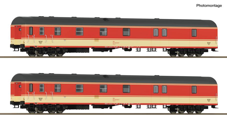Roco 6210180 2er Set Bahnpostwagen ÖBB Jaffa DCC+Innenbeleuchtung