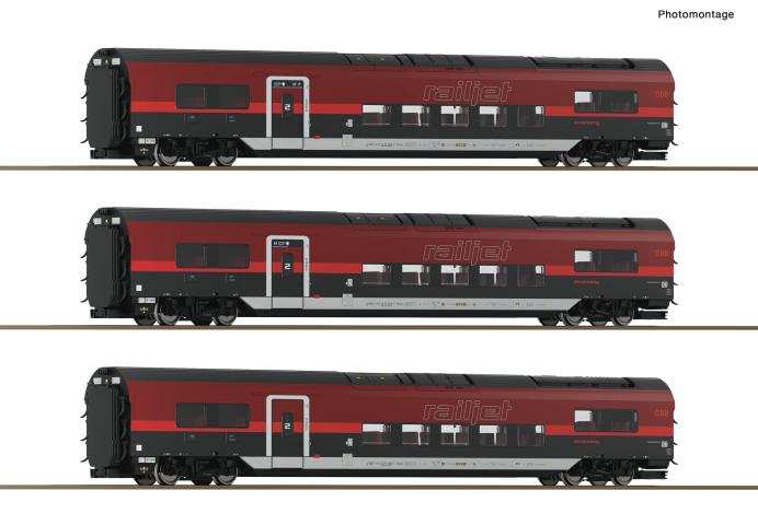 Roco 6220179 3er Set Railjet ÖBB AC+Innenbeleuchtung