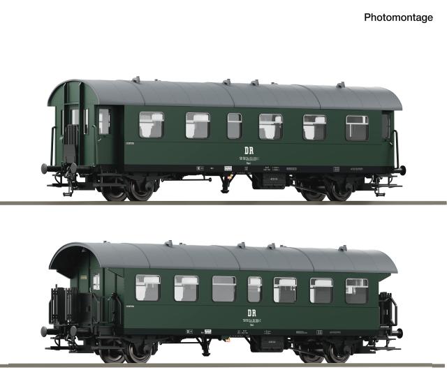 Roco 6280085 2er Set Personenwagen Donnerbüchse Reko DR